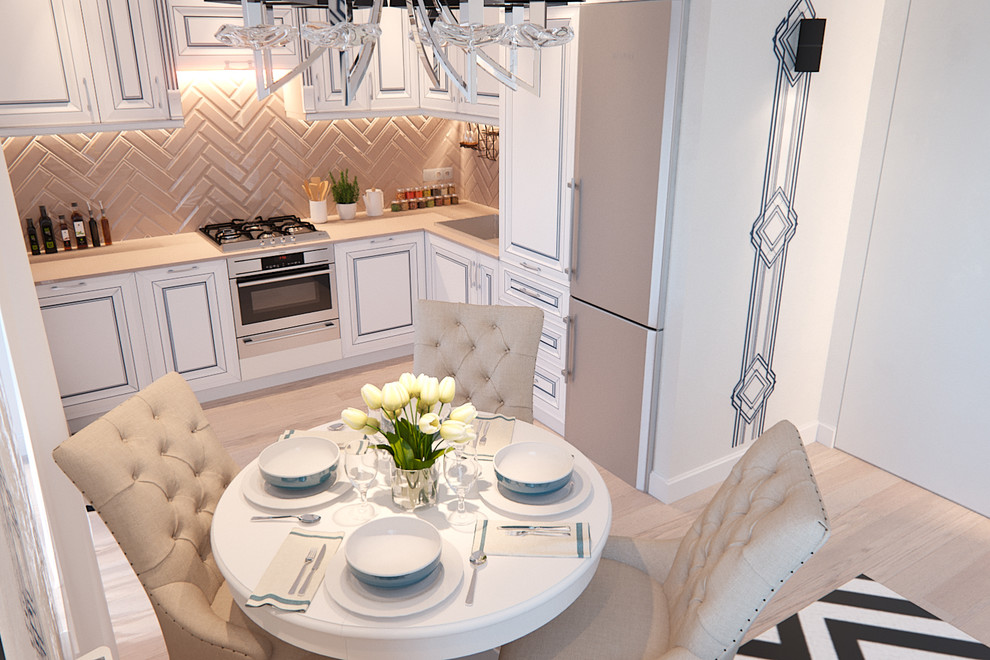 Проект  кухни-гостиной в современном стиле.