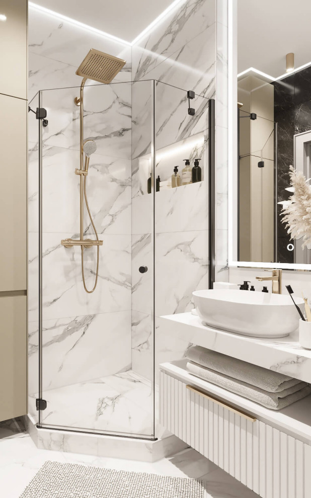 Душевая к классическом стиле