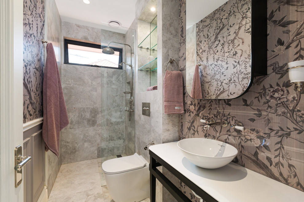 This is an example of a transitional bathroom in Sydney.