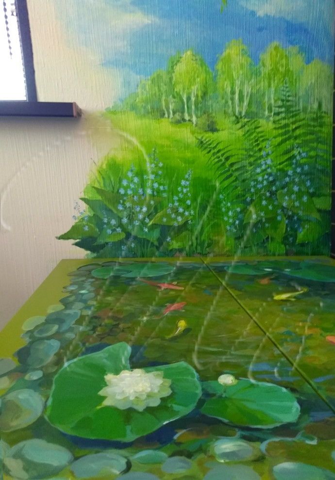 Роспись стен в детской семьи Макарских