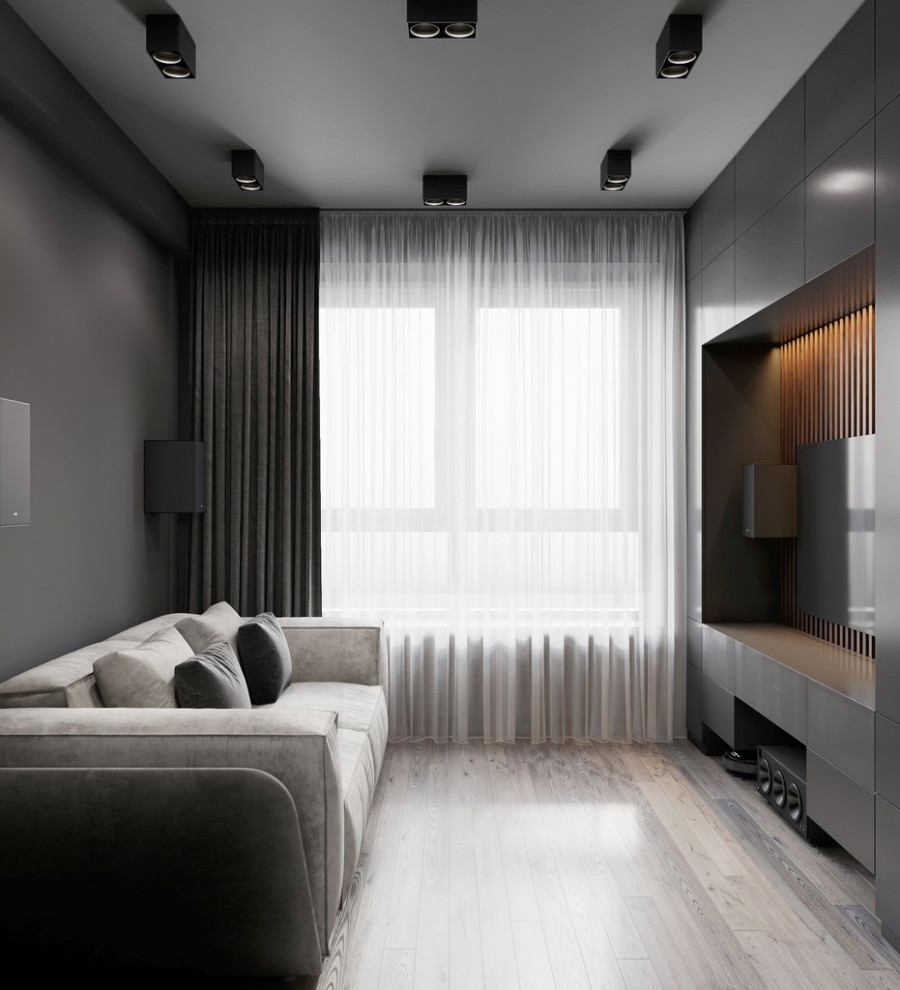 Интерьер квартиры в современном стиле, ЖК «Символ», 64 кв.м.