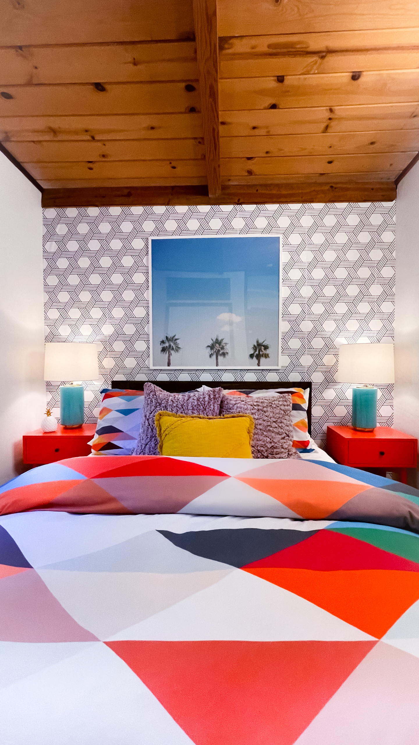 Air BnB Geometric Paradise Guest Bedroom