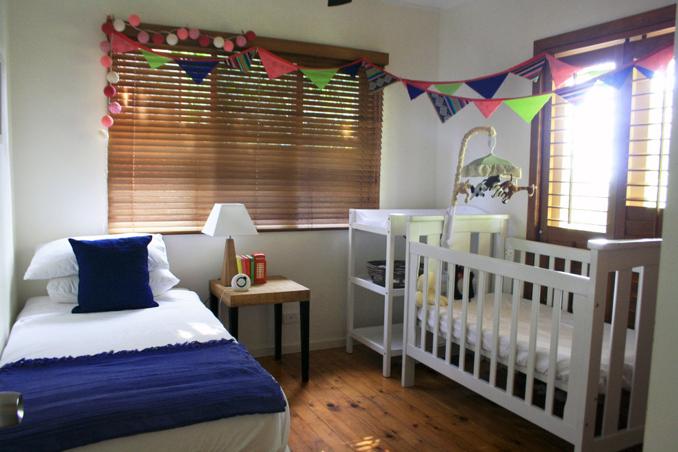 Design ideas for a mediterranean kids' room in Brisbane.