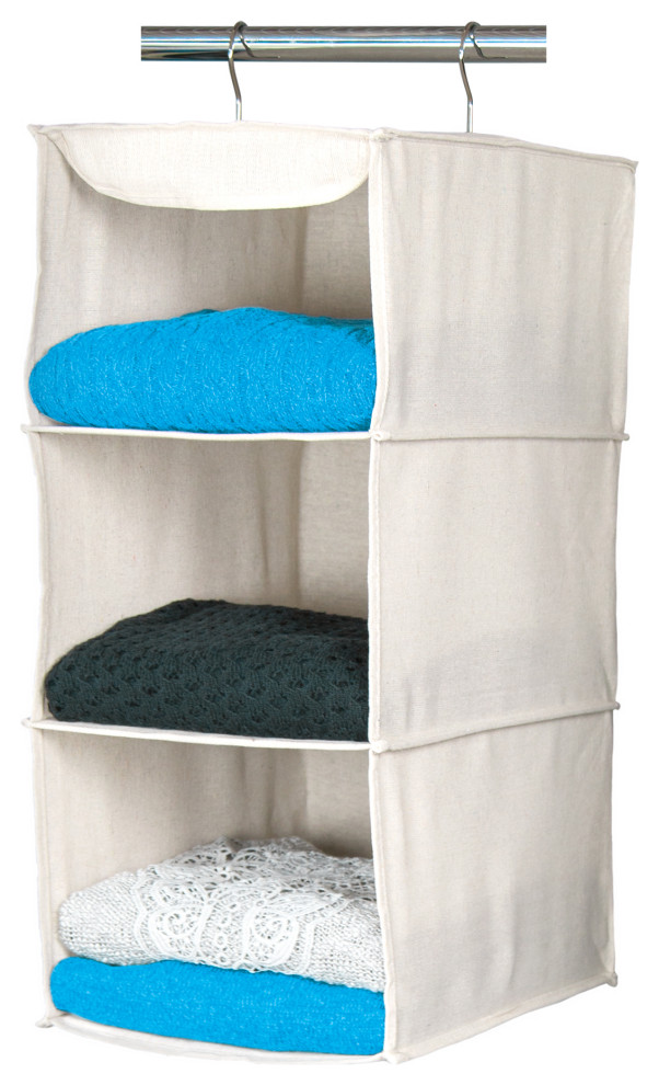 LOFT Natural 3 Shelf Sweater and Accessory Organizer Closet Organizers by Richards Homewares