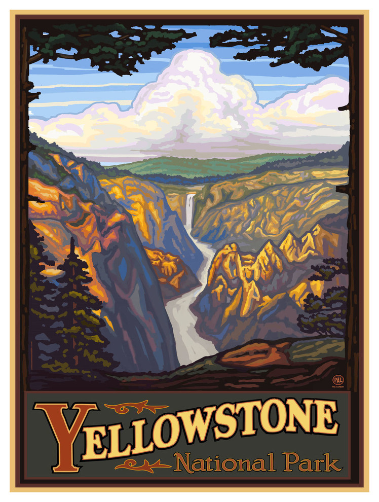 by Artist Paul A. Lanquist Yellowstone National Park Art Print -  Contemporary - Fine Art Prints - by Art of Place | Houzz