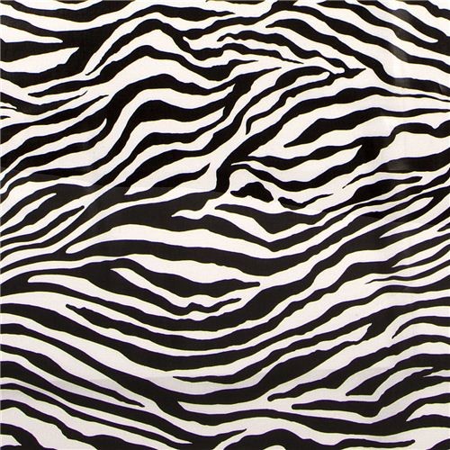 black-white Michael Miller premium laminate fabric zebra - Fabric - by ...