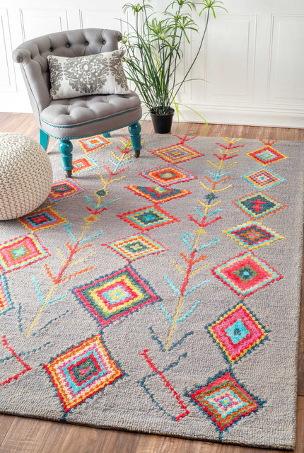 Moroccan Diamond Area Rug Southwestern Rugs By Nuloom Moroccan Diamond Area Rug