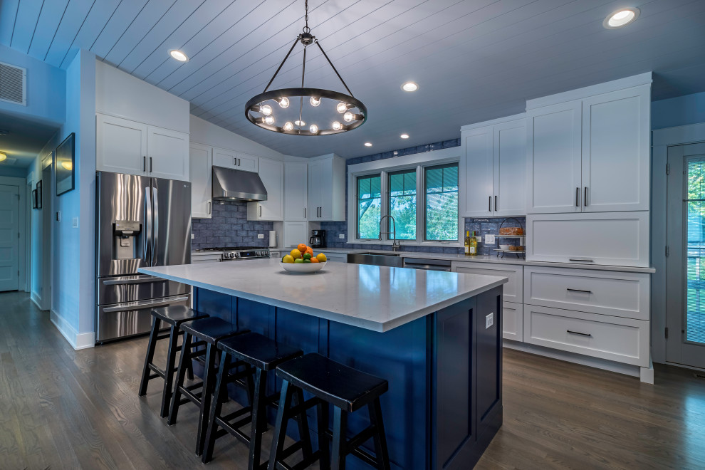 Blue Bliss Open Kitchen Reno