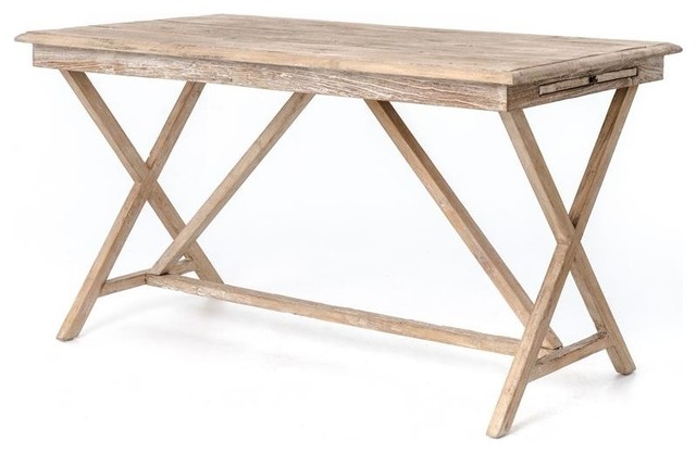 Palma Rustic Whitewash Reclaimed Wood Desk