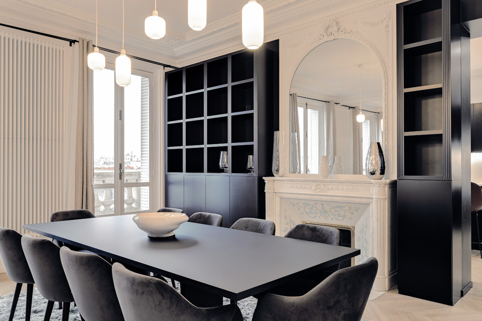 Exemple d'une salle à manger tendance.