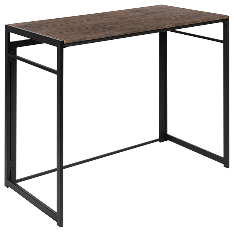 Rustic Home Office Folding Computer Desk 40", 39.5"W x 20"D x 30"H