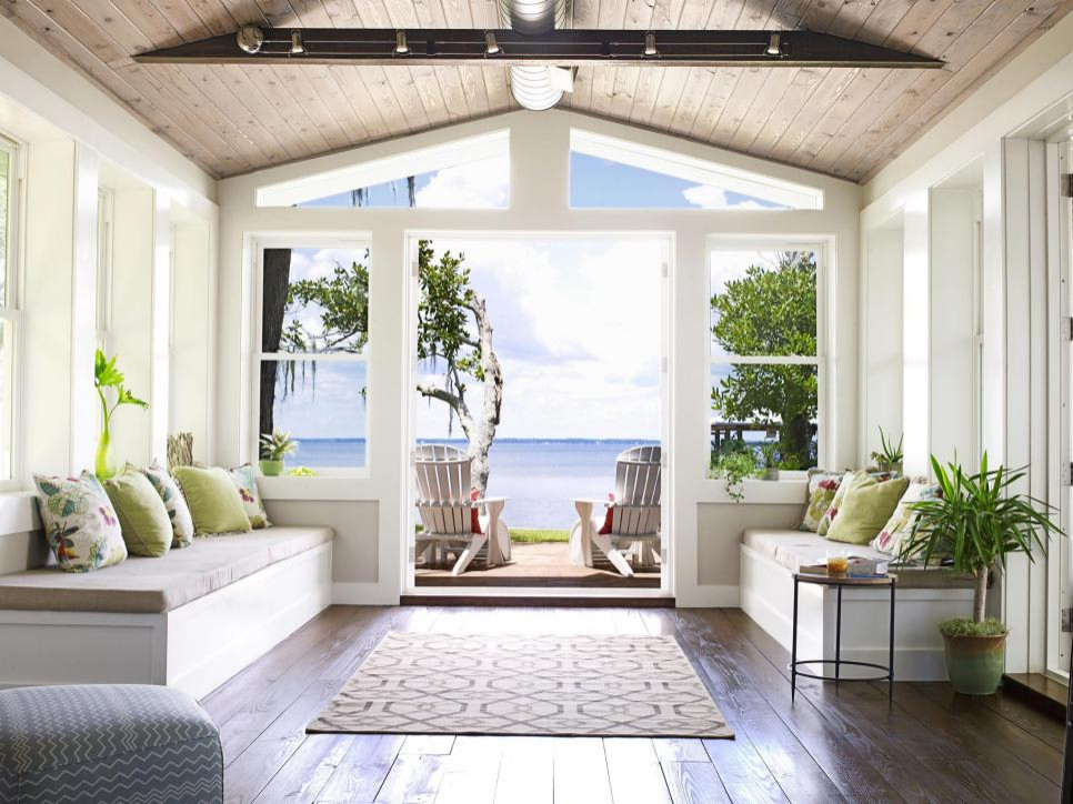 Foto di una veranda stile marino