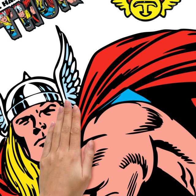 Marvel Classic Thor Comic Peel and Stick Giant Wall Decal ...