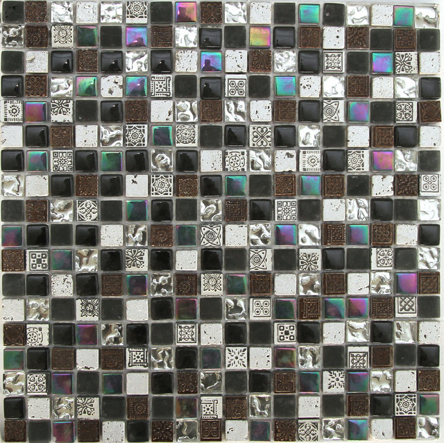 15X*15*8MM  Painted Foiled GLASS STONE MOSAIC