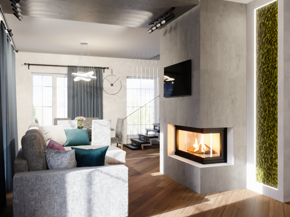 Дизайн-проект мансардного этажа и гостиной в г.Горячий ключ