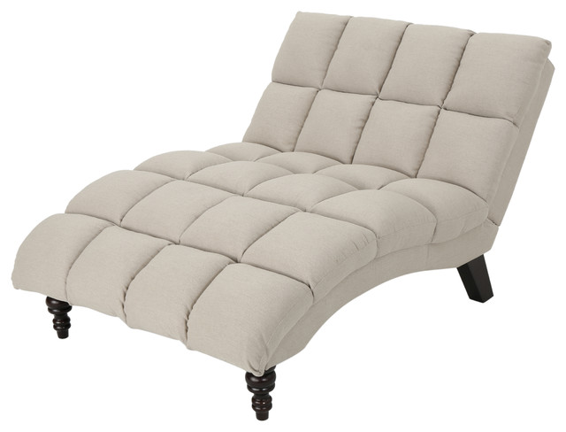 Olympia Traditional Tufted Fabric Double Chaise Olympia Traditional Tufted Fabric Double Chaise Wheat
