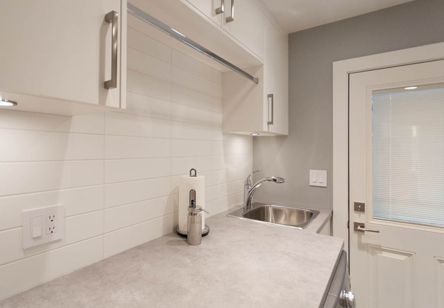 Updated Bright Kitchen & Laundry Room contemporary-laundry-room