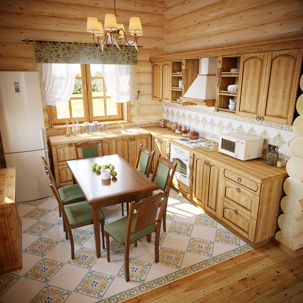 Дачный дом из оцилиндрованного бревна