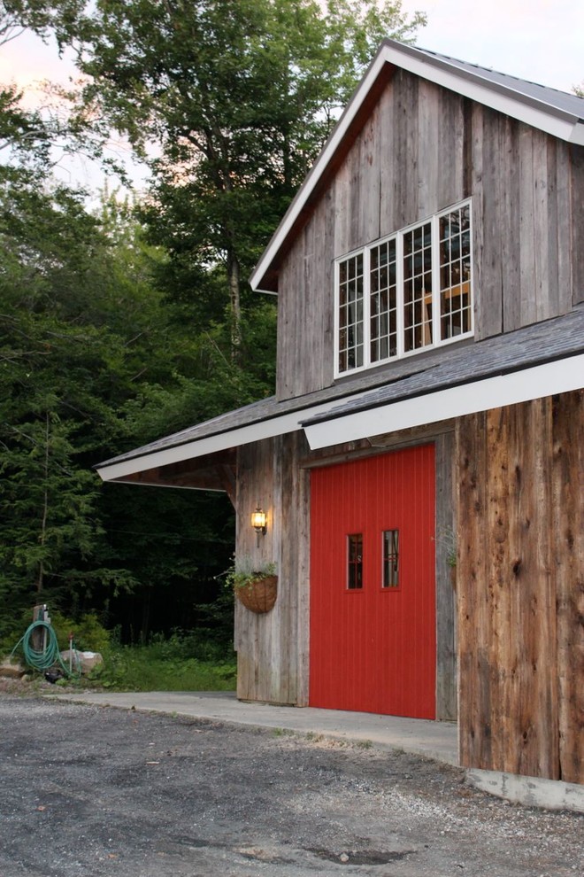 Inspiration for a country garage in Boston.