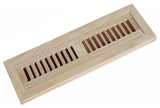 Flush Mount Wood Floor Vent Register Unfinished Transitional