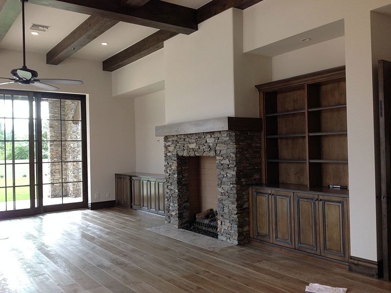Inspiration for a rustic living room remodel in Phoenix