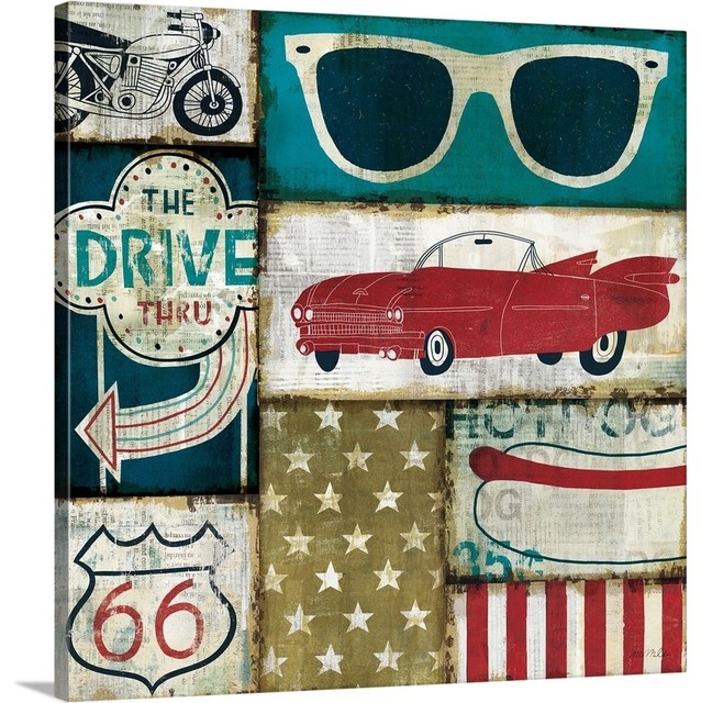 American Pop Ii Wrapped Canvas Art Print Contemporary Prints And Posters By Great Big Canvas