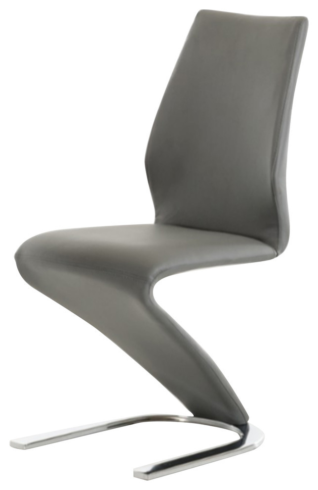 Casabianca Home Boulevard Gray Eco-Leather Dining Chair