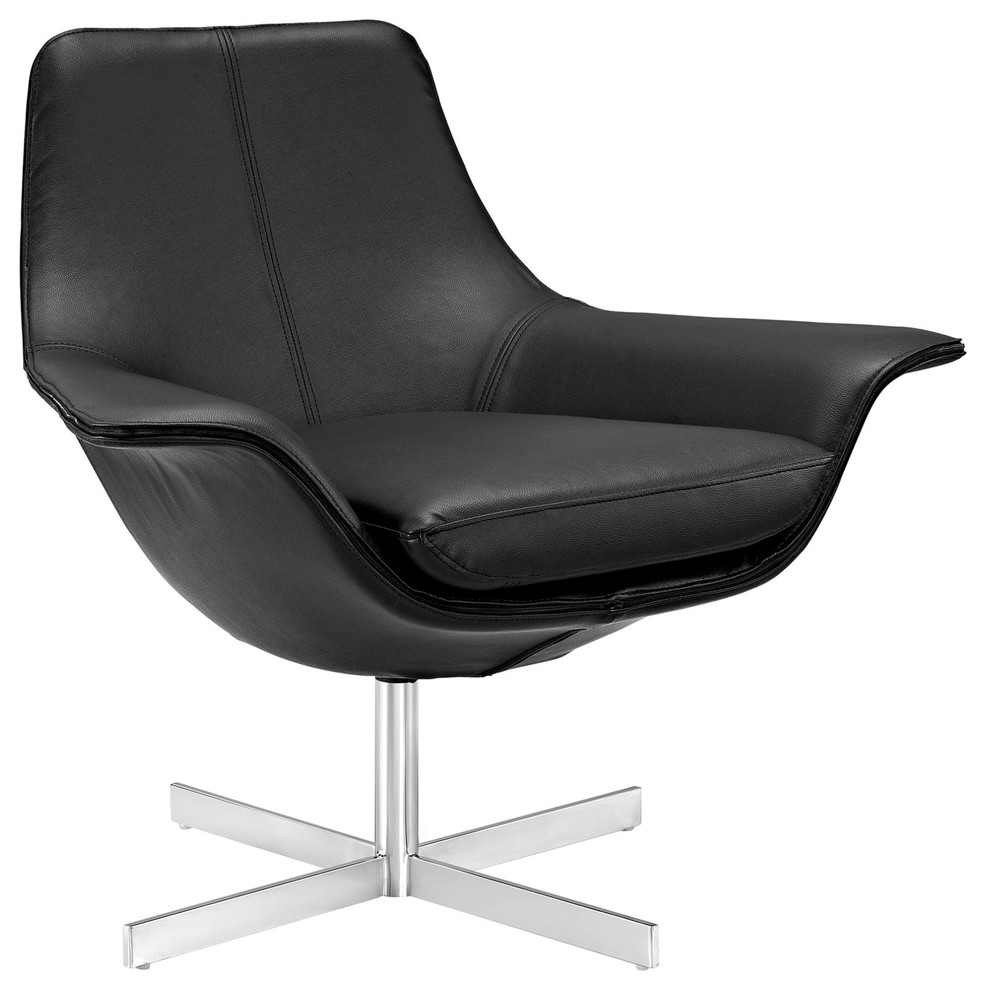 Modern Contemporary Urban Design Living Lounge Room Lounge Chair, Black