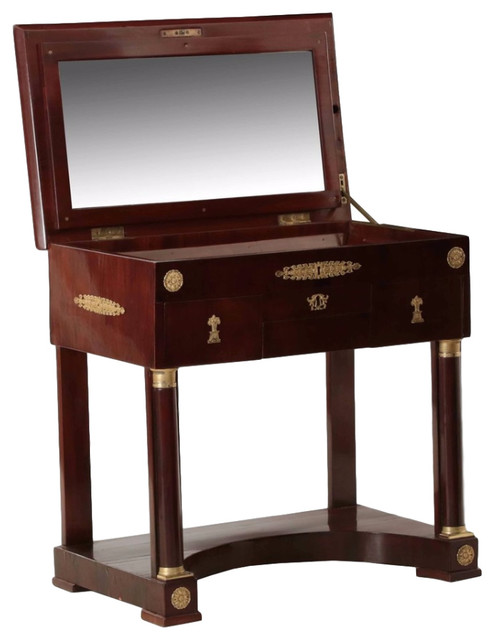 Sillaltd Consigned French Empire Antique 19th Century Console Consigned French Empire Antique 19th Century Console Table With Mirror Traditional Bedroom And