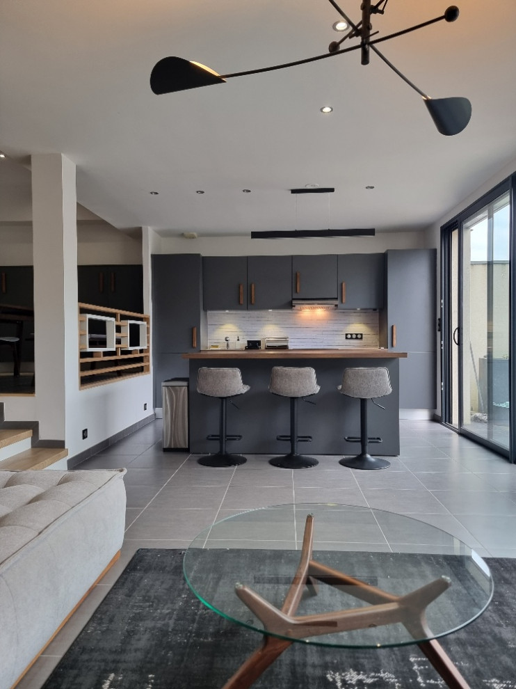 L'espace salon/cuisine