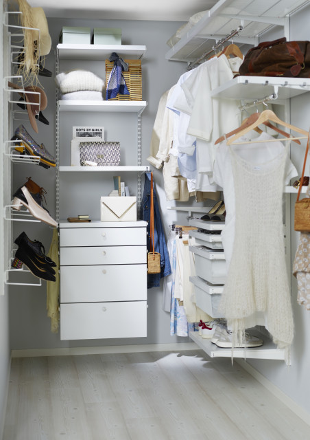 Elfa walk-in-wardrobe modern-bedroom
