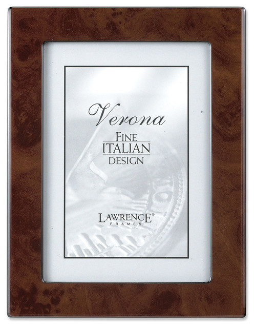 Walnut Faux Burl 4x6 Picture Frame Polished Rous Finish Walnut Faux Burl 4x6 Picture Frame