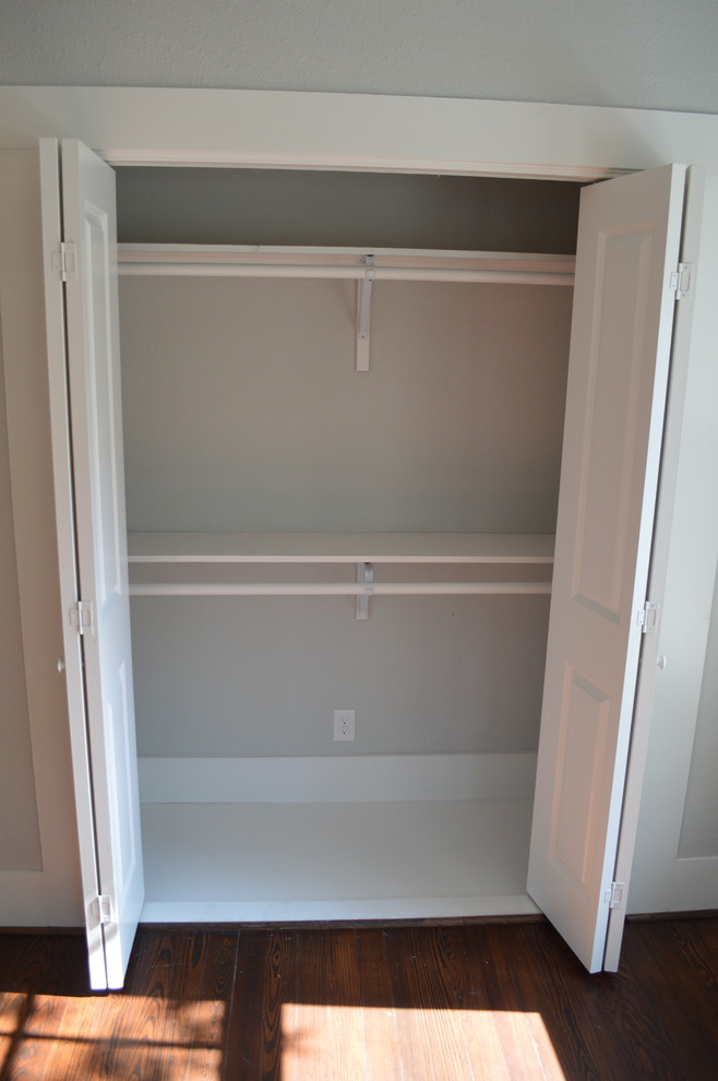Design ideas for an arts and crafts storage and wardrobe in Austin.