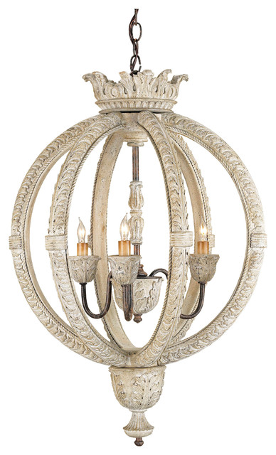Small Stockholm White Dauphin Chandelier