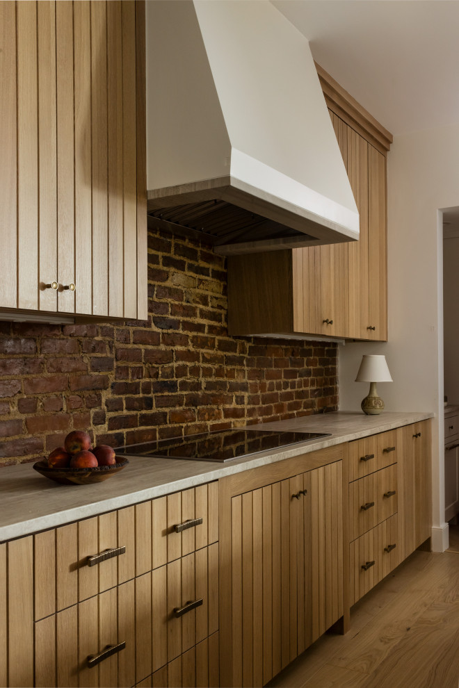 Example of a transitional kitchen design in Boston