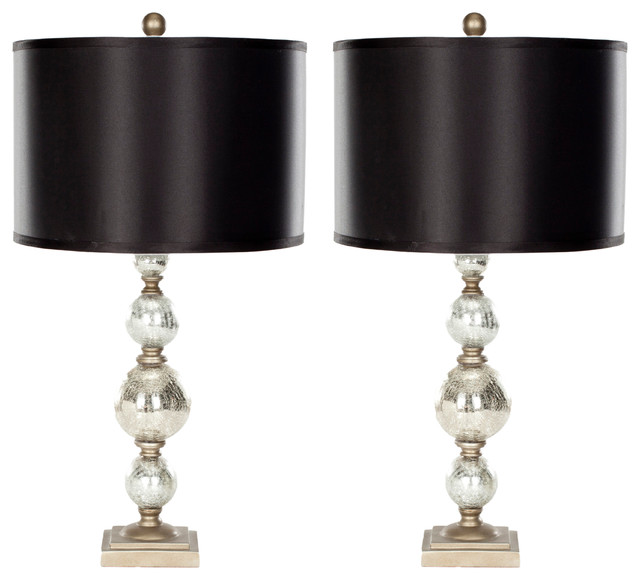 Nettie Mercury Glass Lamp Set Of 2 Silver