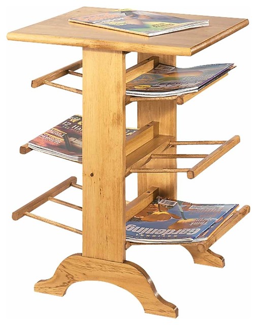 Magazine Rack Bathroom Country Pine Rack Transitional Magazine