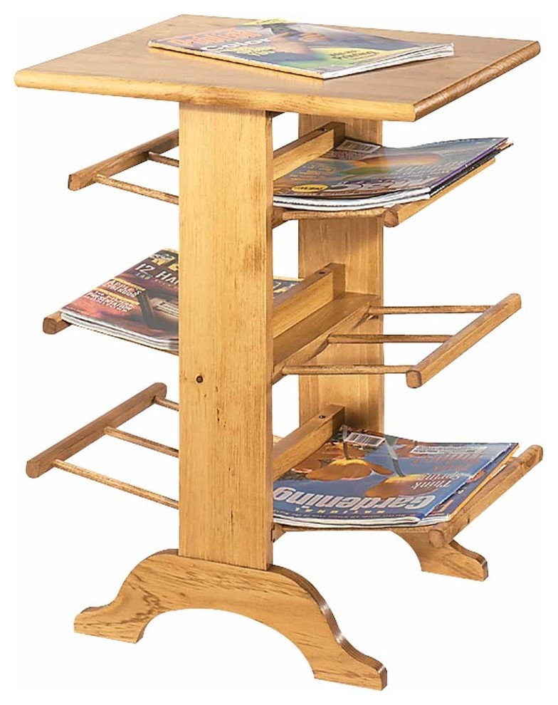 Magazine Rack Bathroom Country Pine Rack Transitional Magazine