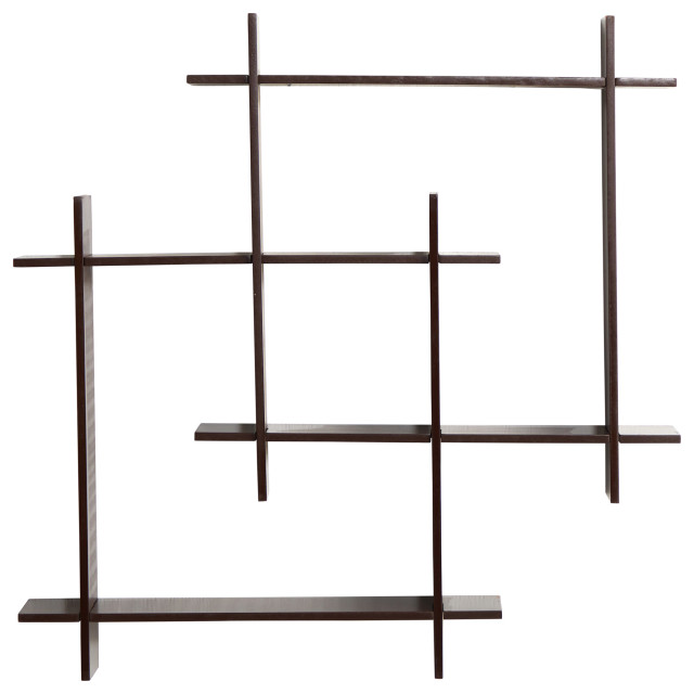 32" Floating Wall Shelves Transitional Display And Wall Shelves