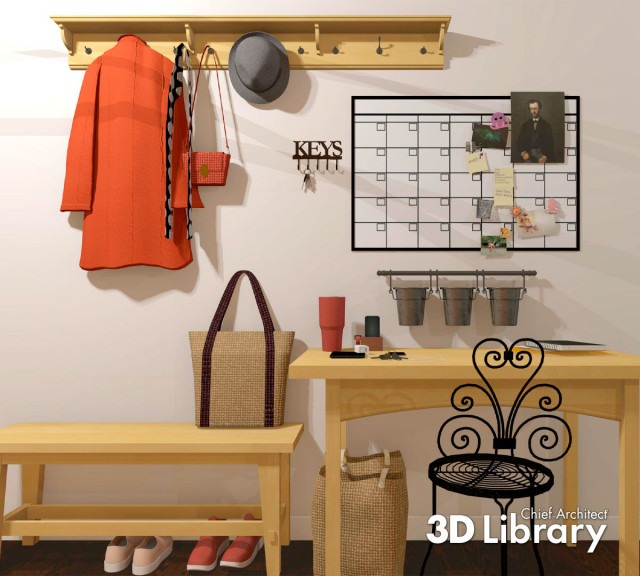 Command Center / Mudroom - 3D Models transitional