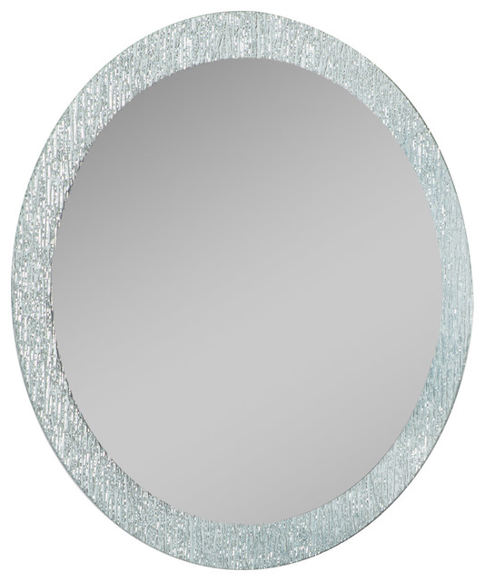 Molten Bathroom Mirror, Round Contemporary Bathroom Mirrors by