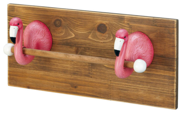 Flamingo Towel Holder - Tropical - Towel Bars - by VirVentures
