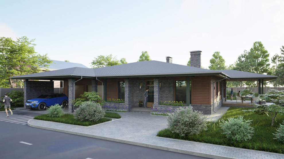 Индивидуальный жилой дом деревянной конструкции.