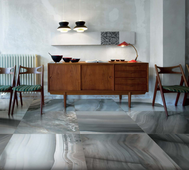 Marble Tiles trendy-dagligstue