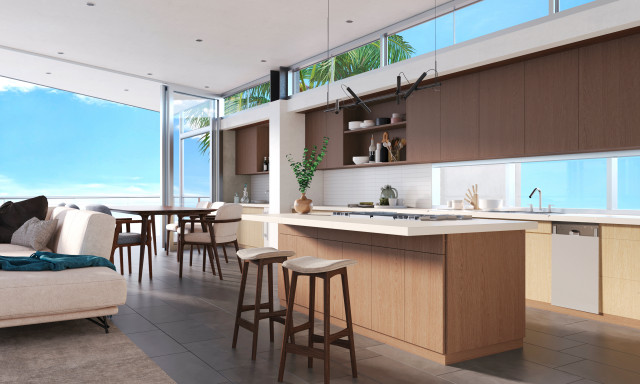 Beach Modern maritimt-koekken