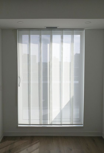 Vertical Sheer Window Covering contemporary-bedroom