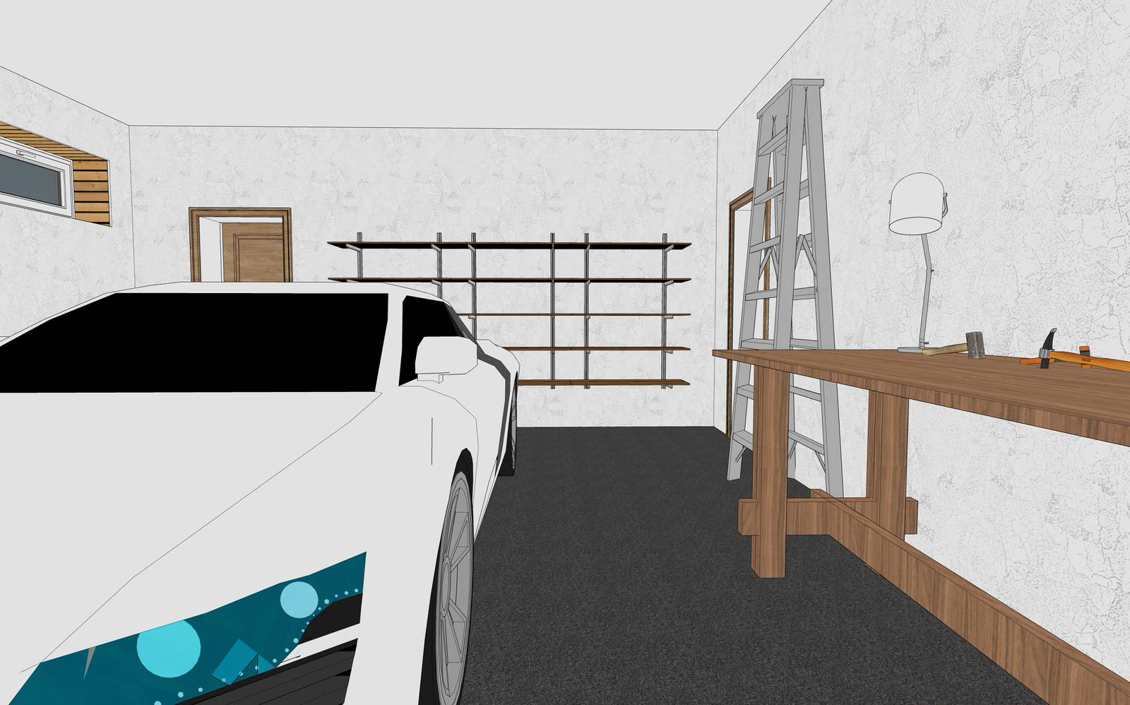 3D визуализация первого этажа дома