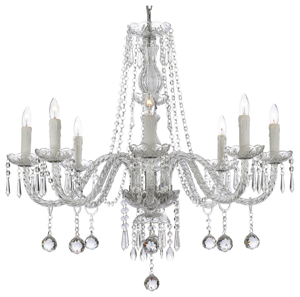 8-Light Crystal Ball Chandelier 28