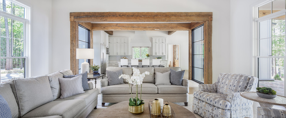 Grand Bayou Lakehouse - Farmer Payne Architects - Farmhouse - Living ...