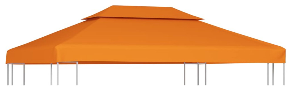 vidaXL Gazebo Covers 2-Tier Canopy Top Replacement Sunshade for Patio Orange